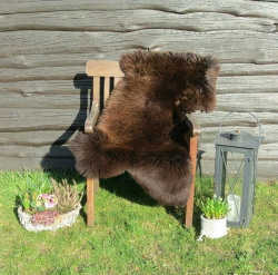 Natur Merino Lammfell Schaffell braun