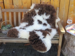 Natur Merino Lammfell Schaffell gefleckt