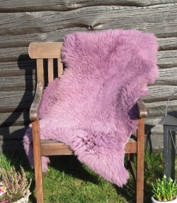 Natur Merino Lammfell Schaffell lila