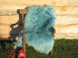 Natur Merino Lammfell Schaffell türkis