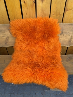 Natur Merino Lammfell Schaffell orange