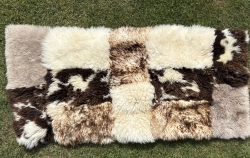 Patchwork Schaffellteppich braun