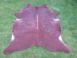 Natur Kuhfell Rinderfell Fellteppich naturfarben 245 x 220 cm braun (21)