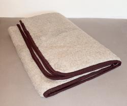 Lammfelldecke Schurwolldecke grau-braun