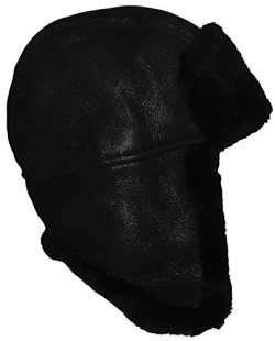 Fellmütze Fliegermütze Schapka schwarz