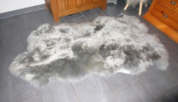 Natur Merino Schaffellteppich grau