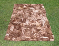 Patchwork Schaffellteppich braun