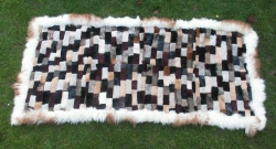 Patchwork Schaffellteppich bunt