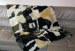 Patchwork Couchdecke gefleckt