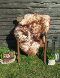 Natur Merino Lammfell Schaffell geflammt