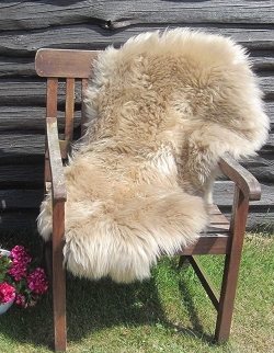 Natur Merino Lammfell Schaffell hellbraun