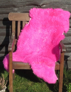 Natur Merino Lammfell Schaffell pink