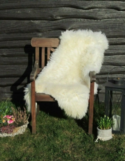 Natur Merino Lammfell Schaffell weiß