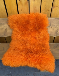 Natur Merino Lammfell Schaffell orange