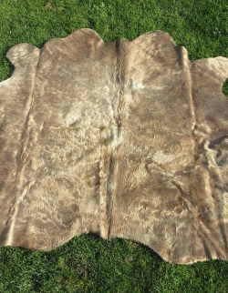 Natur Kuhfell Rinderfell Fellteppich naturfarben 150 x 140 cm braun-grau (19)