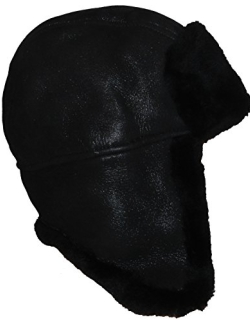 Fellmütze Fliegermütze Schapka schwarz