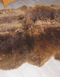 Natur Merino Schaffellteppich braun