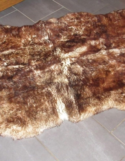 Natur Merino Schaffellteppich geflammt