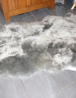Natur Merino Schaffellteppich grau