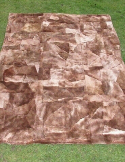 Patchwork Schaffellteppich braun
