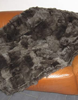 Patchwork Couchdecke braun