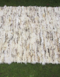 Patchwork Schaffellteppich gefleckt