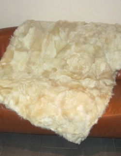 Patchwork Couchdecke wollweiß